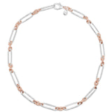 Dban Sterling Silver & 9kt Gold Link Necklace D.2751