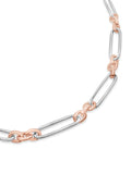 Dban Sterling Silver & 9kt Gold Link Necklace D.2751