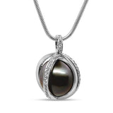 'Le Cage' Tahitian pearl & Diamond Pendant P.5559