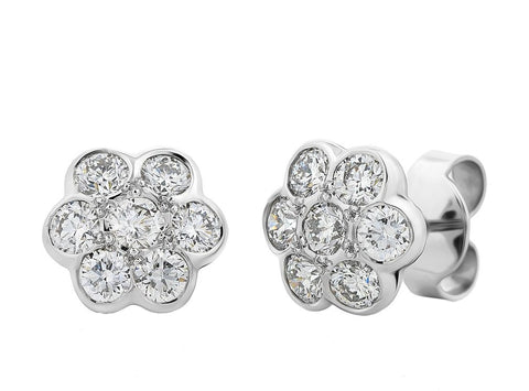 'Daisy'  Diamond Cluster Stud Earrings I.1703