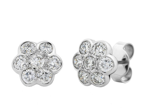 'Daisy'  Diamond Cluster Stud Earrings I.1965