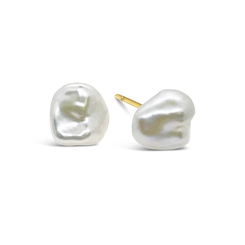 Keshi Freshwater Pearl Stud Earrings I.1976