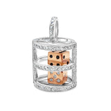 Casino Royale Diamond Set Dice Pendant E.905