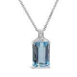 Aquamarine & Diamond Pendant P.5588