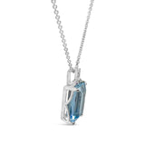 Aquamarine & Diamond Pendant P.5588