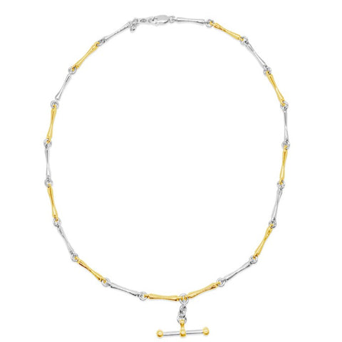 Dban Sterling Silver & 9kt YG Fob Necklace DB.572