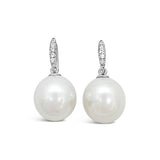 South Sea Pearl & Diamond Shepherd Hook Earrings I.1888