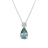 Aquamarine & Diamond Pendant P.5633