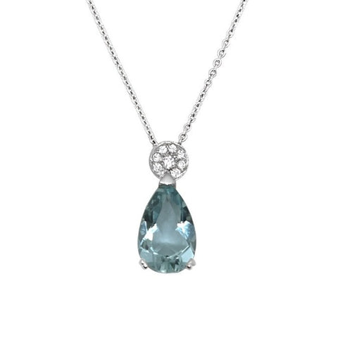Aquamarine and Diamond Pendant P.5366