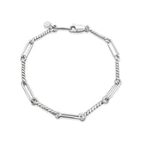 Dban Sterling Silver Oval/Twist Link Bracelet/Necklace DB.589