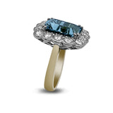 Aquamarine & Diamond Ring OV.155