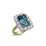 Aquamarine & Diamond Ring OV.155
