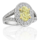 'Halo' Fancy Yellow Diamond Ring. O.41268