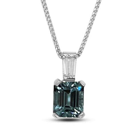 Aquamarine & Diamond Pendant E.1195
