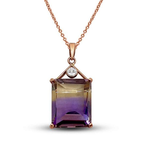 Ametrine & Diamond Pendant E.1183