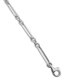 Dban Sterling Silver Oval/Round Link Necklace D.2825