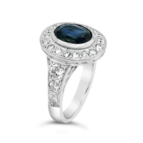 Australian Sapphire & Diamond Ring O.4246