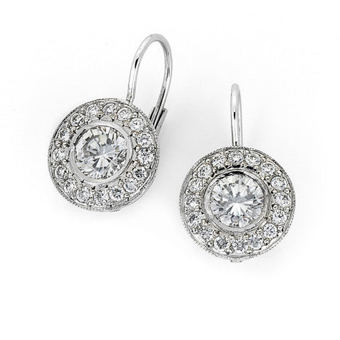 Halo Diamond Drop Earrings WPE34