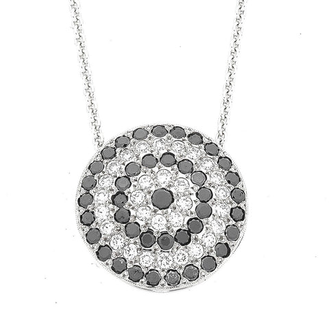 Black and White Diamond Target Pendant E.1184