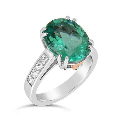 'Gelato' Oval Emerald & Diamond Ring O.4076