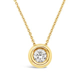 Bezel Set Brilliant Cut Diamond 'Luna' Pendant P.5263