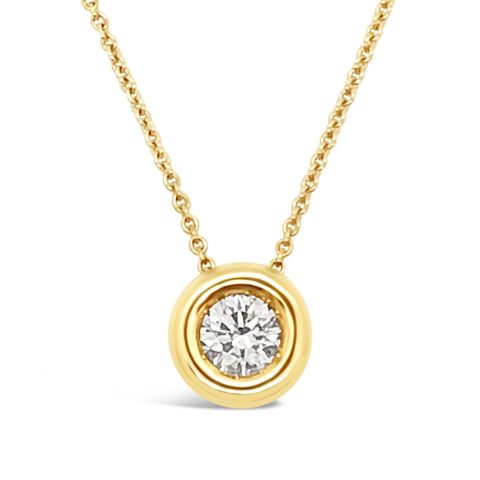 Bezel Set Brilliant Cut Diamond 'Luna' Pendant P.5263