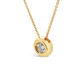 Bezel Set Brilliant Cut Diamond 'Luna' Pendant P.5263