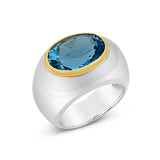 'Il Bombo' Sterling Silver & 18kt Gold Ring O.4193