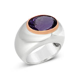 'Il Bombo' Sterling Silver & 18kt Gold Ring O.4193