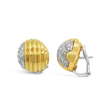 Vintage Italian 1980's Diamond Earrings P.5450