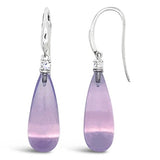 Lavender Quartz & Diamond 'Jacqueline' Drop Earrings I.1741