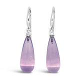 Lavender Quartz & Diamond 'Jacqueline' Drop Earrings I.1741