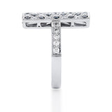 Black & White Diamond 'Gatsby-Chess' Ring O.4173