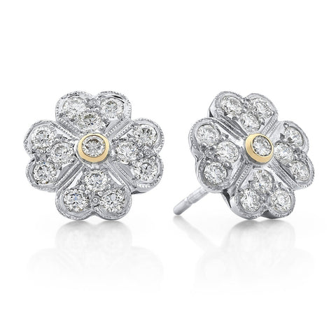 Four Leaf Clover Diamond Earrings I.1794