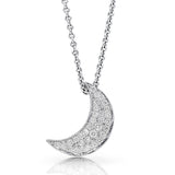 Pave Diamond Crescent Pendant E.1126