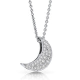 Pave Diamond Crescent Pendant E.1126