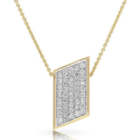 Pave Diamond 'Rosetta- Slant' Pendant E.1148