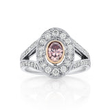 Pink Champagne Diamond 'Halo' Ring O.4225