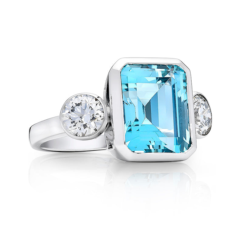 Aquamarine and topaz deals ring