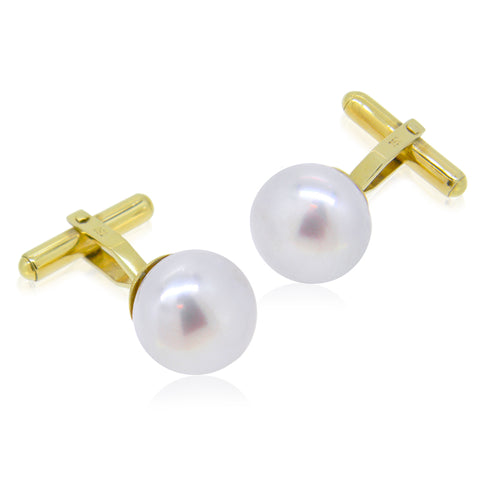 Australian South Sea Button Pearl Cufflinks