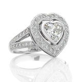 Heart Shaped Diamond Halo Ring O.4110