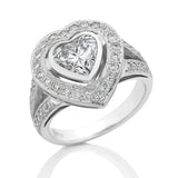 Heart Shaped Diamond Halo Ring O.4110