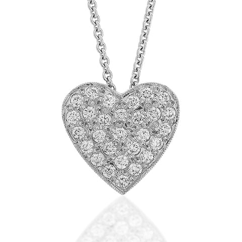 Pave Diamond Heart Pendant E.1181