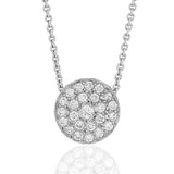 Pave Diamond Round Pendant E.1155