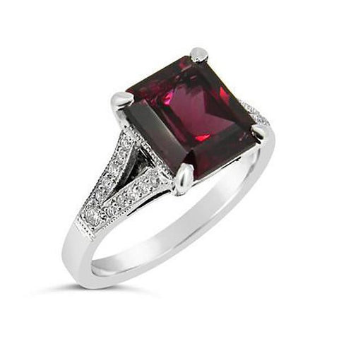 Rhodolite Garnet & Diamond Ring