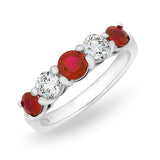 'Harmony' Burmese Ruby & Diamond Ring O.4256