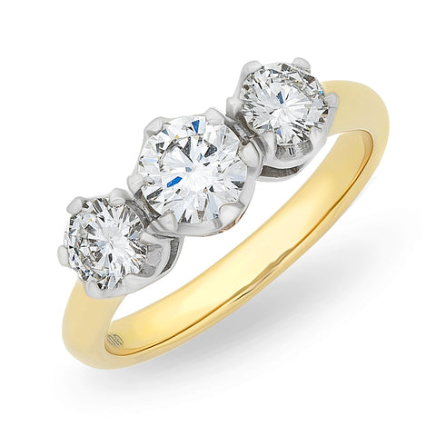 Three Diamond Engagement Ring O.4101