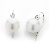 South Sea Gold Pearl & Diamond Earrings I.1747