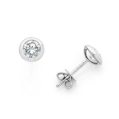 Classic Bezel-Set Diamond Studs