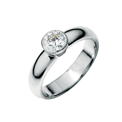 diamond engagement ring bezel set solitaire
